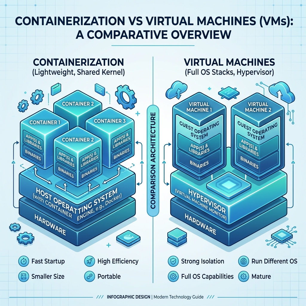 Container vs VM comparison diagram
